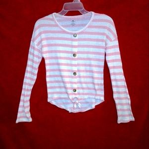 One step up girls Large 14/16 striped shirt